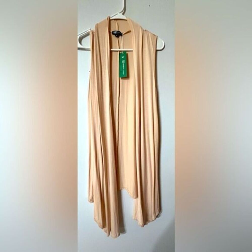 NEW Urban Coco Open Front Sleeveless Cardigan Vest Summer Layering Size Medium